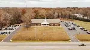 Former location of the New Life United Pentecostal church at 860 Congress Boulevard. In 2024, a new sanctuary was completed, and the original New Life church building became “The 860,” a facility designed to house the children’s ministry department