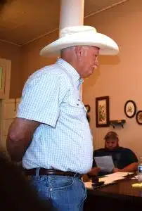 Mike Eaton, a realtor for Blackwell Realty and Auction addressed the Liberty Mayor and Aldermen
