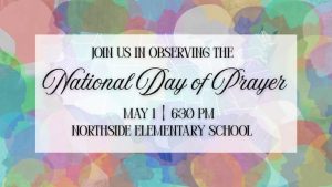 Local Observance Scheduled for National Day of Prayer May 1