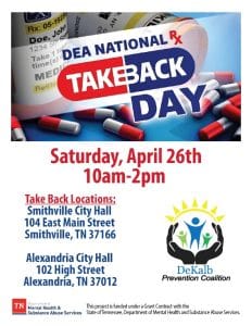 DEA National Rx Take Back Day April 26