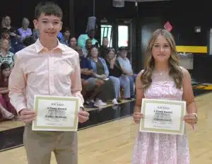 DeKalb West 4 PAWS Awards went to Kaden Mullinax and Cryslan Cripps.