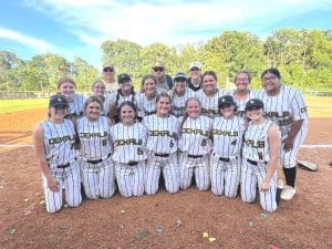 State Tournament Bound! The DCHS Tigerette Fast Pitch Softball Team punched their ticket to the TSSAA Spring Fling State Tournament Saturday evening with a 6 to 2 victory over the visiting Lenoir City Lady Panthers in the Sectionals round at the Danny Bond Field in Smithville. The Tigerettes will face McNairy Central at the Murfreesboro Sports Com Tuesday, May 20. Game time is 1 p.m. and WJLE will have LIVE coverage with the Voice of the Tigerettes John Pryor. Listen LIVE on WJLE AM 1480/FM 101.7 and on the LIVE audio stream at www.wjle.com