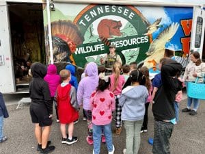 TWRA Officer Colt Elrod visits SES during Careers on Wheels Event