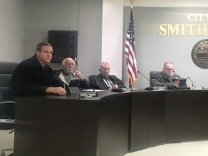 Planning Commission members Brandon Miller, Donnie Crook, Hoyte Barrett and Shawn Jacobs (older photo)