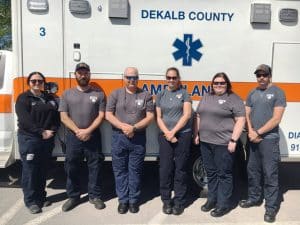 DEKALB EMS: C-Shift on duty Friday, May 23: Rachel Checchi-AEMT/SUP, Brian Campbell-EMT-PCC, Shaun Hale-EMT-P, Akita Dodson-AEMT, Heather Billings-EMT-B, and Dalton Roberts-EMT-B