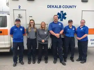 DEKALB EMS: A-Shift on duty Sunday, May 25: Tony Williams-EMT-P/SUPERVISOR, Keely Clark-EMT-P, Becky Atnip-AEMT, Edward Brooks-AEMT, Donna Melton-AEMT, Jamie Parsley-AEMT