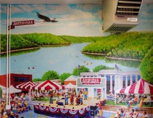 Mural of picture at Walmart