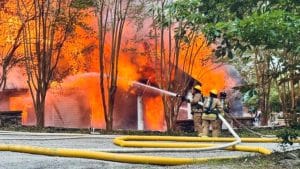 A Sunday fire swept through and destroyed a home on Coconut Ridge Road. DeKalb County Fire Department photo