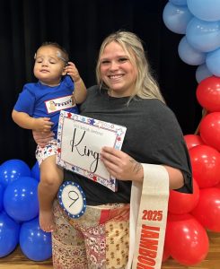 Jamboree Pageant Winner in the boys 25 to 48 months category: Jaidyn Kane Turner, 26-month-old son of Marques and Shauna Turner of Murfreesboro. His optional awards were for Prettiest Eyes, Hair, Attire, Smile, and Most Photogenic.