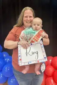 Jamboree Pageant Winner in the boys 7-12 months category: King Holden Ray McCloud, 7-month-old son of Harlan and Amanda McCloud of Smithville. He also won for Prettiest Eyes, Attire, Smile, and Most Photogenic.