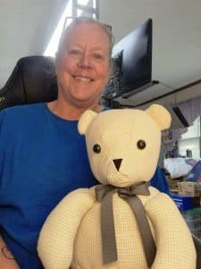 Elizabeth and her dad bear