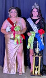 29-year-old Amber Renee Bain (right) was crowned the 2025 Miss Fair Queen of the DeKalb County Fair for contestants ages 21-54 on Monday night. Bain was also Most Photogenic. First runner-up was 22 year old Isabel Morales- Cantu (left). She was selected Miss Congeniality