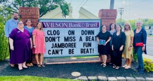 Best Worded – Wilson Bank & Trust – “Clog on Down! Don’t Miss a Beat! Jamboree Fun Can’t Be Beat!”