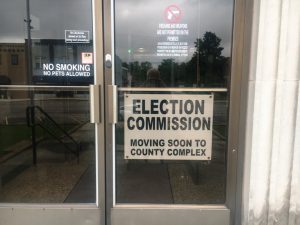 The public must now enter the courthouse from the eastside across from Smithville City Hall at the top the handicapped ramp on the second floor. All other entrance doors to the courthouse are locked from the outside.