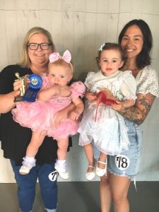 DeKalb Fair Toddler Show: *Girls (13-18 months). Winner: Charlotte Cay Koelle (left), 13 month-old daughter of Christian and Heather Koelle of Smithville. Runner-up: Nelly Jean Brannett (right) 18 month old daughter of Brandon Brannett and Johnna Roller of Smithville.