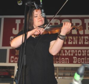Senior Fiddlers (Ages 40 & Over) sponsored by WJLE: First Place- Bonnie Norris of Nashville
