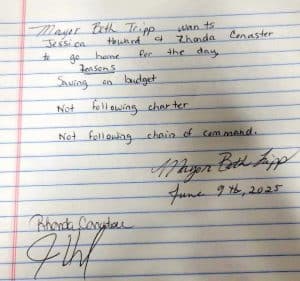 Alexandria Mayor Beth Tripp Sends Two City Hall Employees Home for the day